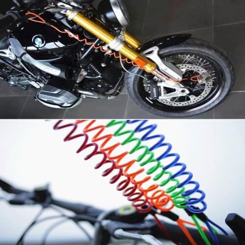 120cm Alarm Disc Lock Security Anti Thief Motorbike Accessories Motorcycle Wheel Disc Brake Bag and Reminder Spring Cable