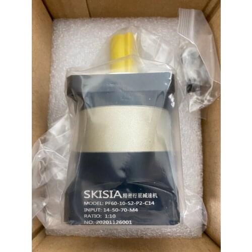 SKISIA Precision planetary reducer MODEL:PF60-10-S2-P2-C14 INPUT:14-50-70-M4 RATIO:1:10