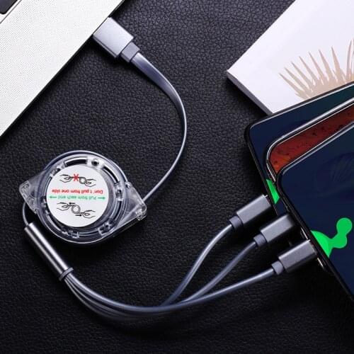 Charging Cables Headlamp 3in1 3 In 1 220 V Is Type-c Retractable Flashlight Or Multiple Charger Table For