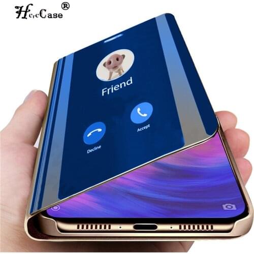 Luxury Flip Standing Case For Xiaomi mi 9 A2 8 Lite A1 6X 5X Mirror Leather Case For Redmi 7 Note 7 6 Pro 5 Plus 6A 4 4X Cover