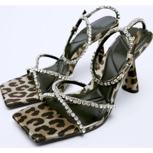 ZAR 2021 Summer New Black One Word With Fashion Square Toe High Heels Sexy Outer Wear Stiletto Muller Sandals And Slippers Women