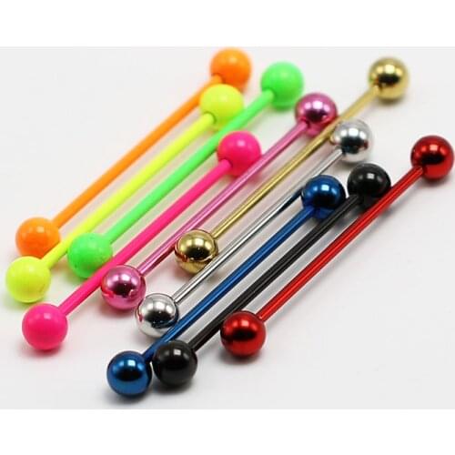 1Pc Surgical Steel Fashion Barbell Piercing Industrial Cartilage Earrings Unisex Body Jewelry