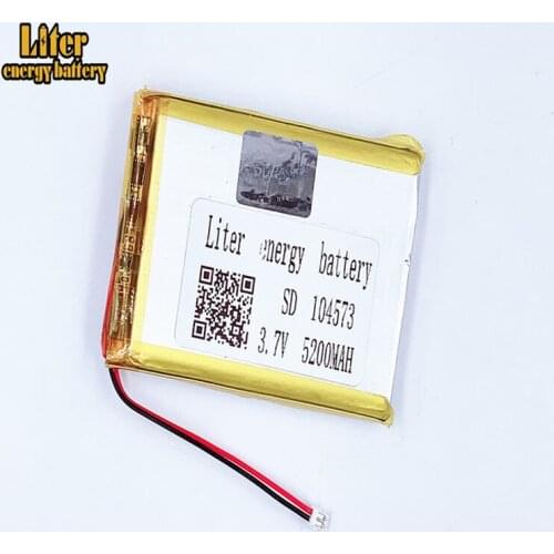 1.5MM 2pin connector 104573 3.7V 5200mah Lithium Polymer Battery for e-books GPS PDA Car recorder Recreational machines
