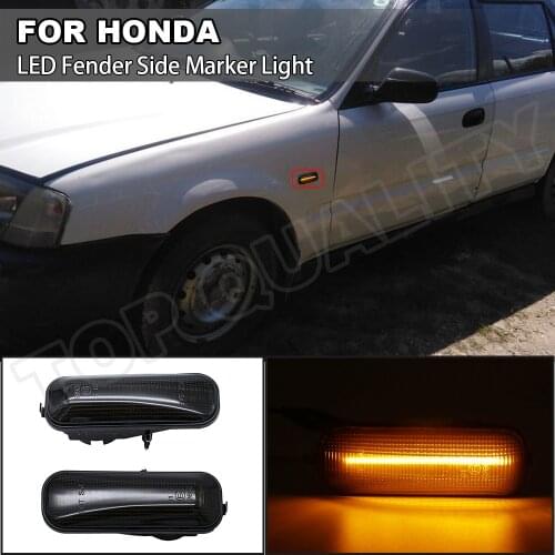 2Pcs No Error For Honda Civic Legend HR-V Accord Avancier Vigor Tomeo Saber Prelude Partner LED Side Marker Light Signal Lamp
