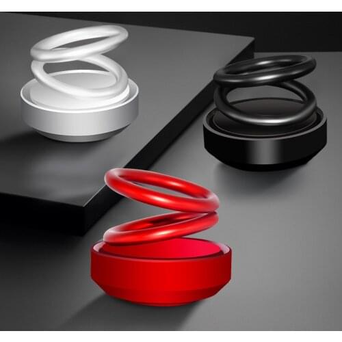 Car Aromatherapy Double Rings Rotary Suspension Rotating Air Freshener Dashboard Perfume Car Auto Diffuser Perfume Car Decor