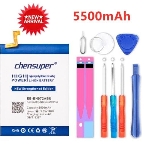 Chensuper 0 Cycle 5500mAh EB-BN972ABU Battery for Samsung GALAXY Note 10+ Note10Plus Note 10 Note10+ Plus SM-N975F SM-N975DS