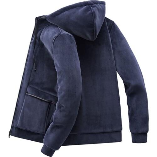 Black Winter Casual Padded Lapel Straight Hem Hooded Outer Wear Large Size Youth Mens Clothing