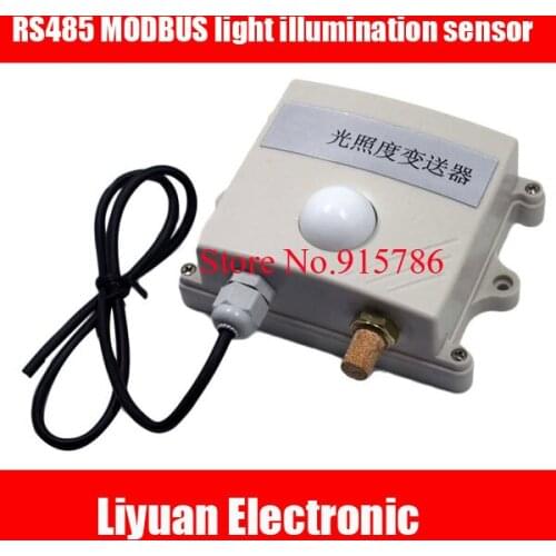 RS485 MODBUS light illumination sensor /0.4W precision illuminance meter / 10-30VDC illuminance transmitter