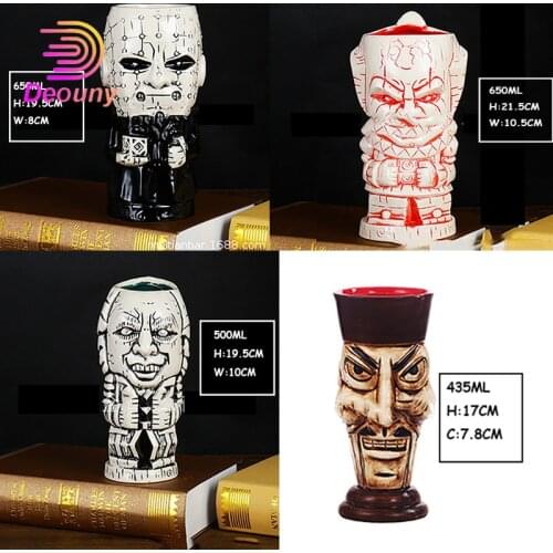 DEOUNY Tiki Mug Hawaii Cocktail Mugs Home Decoration Cup Zombie Beer Coffee Tumblers Glasses Bar Ceramic Dinkware Free Shipping