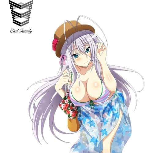 EARLFAMILY Sexy Car Stickers High School DxD Rossweisse Shidou Irina Render Car Styling Vinyl Car Window Wiper Decal Accessories