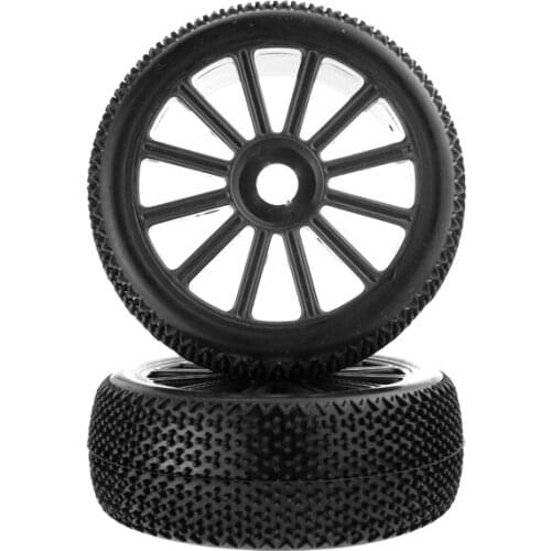 Himoto Racing 1/8 Black Rim & Tire Complete For Buggy 2P 821003B RC CAR Parts