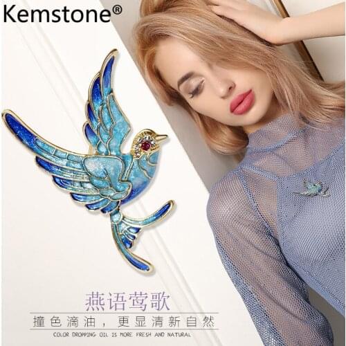 Kemstone Bird Brooches For Clothes