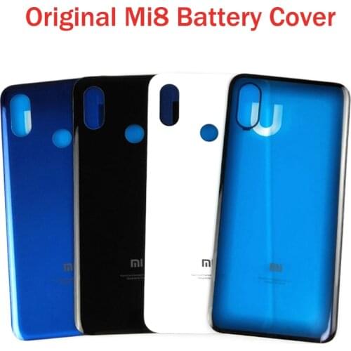 For Xiaomi 8 Xiaomi8 Mi8 Mi 8 Battery Cover Housing Cases Back Door Replacement Hard Battery Case with logo