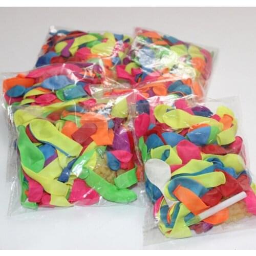 120pcs Latex Balloon and 120pcs Rubber Water Balloons Beach Toys Multicolor Inflatable ball Summer Outdoor Toys for Children