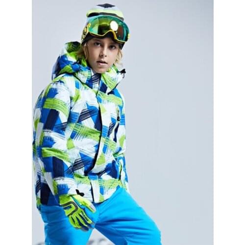 Goexplore Ski Jacket kids Waterproof Windproof Clothing Ski Pants Boys Girls -30 DEGREE Winter Warm Snowboarding Outdoor coat