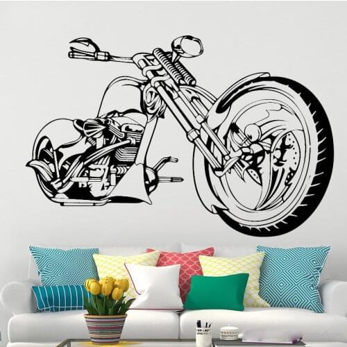 Harley Motorcycle Wall Art Sticker Poster For Living Room Bedroom Decoration Decals Wallpaper Mural Wall Stickers 1214