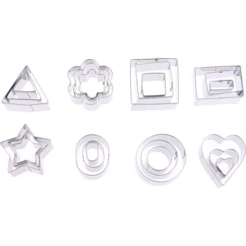 Mini Cookie Cutter Shapes Set - 24 Small Molds to Cut Out Pastry Dough, Pie Crust Fruit , Flower, Heart, Star