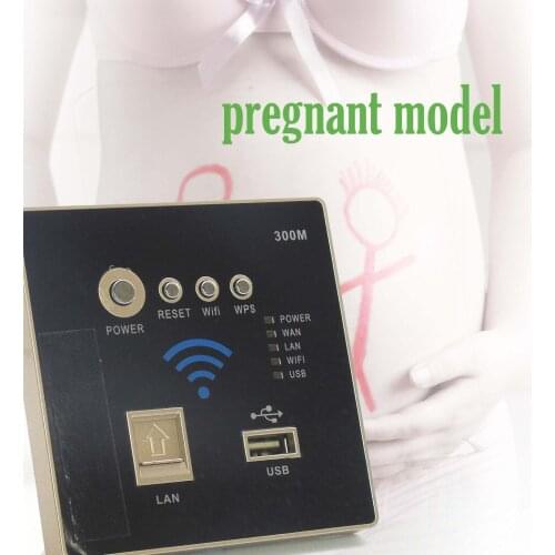 Pregnant model wall-in panel WIFI wireless Router with 300Mbps AC 110V~240V