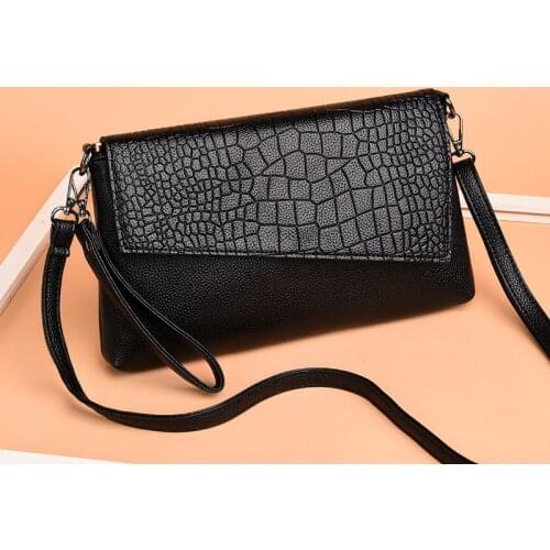 NIGEDU crocodile print women shoulder bag pu leather female messenger bag main a sac femme ladies clutchs handbags and purses