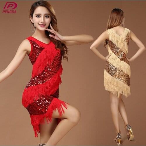 New Latin Dance Costumes High-grade Sequins Tassels Latin Dance Skirts Costumes Adult Dance Costumes B-5610