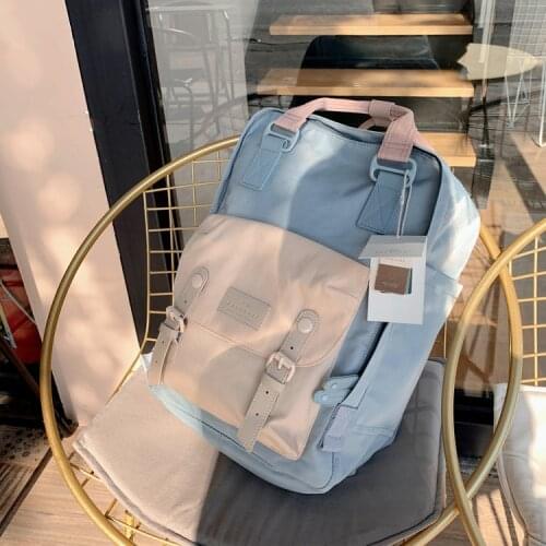 Doughnut doughnut waterproof nylon backpack makaron classic nature Student Backpack