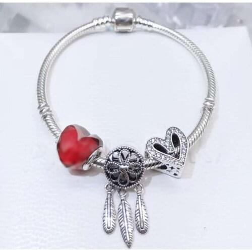 BRACE CODE Silver Plated Charms Bracelets,DIY Fine Beads Charm Suitable Brand Bracelet for Women Jewelry Gift Shipping
