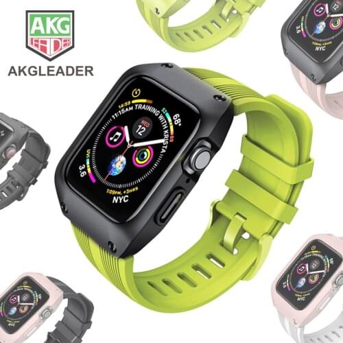 Shock Resistant Watch Cover Band For Apple Watch Series 4 5 40mm 44mm Protective Cover Bracelet Wristband For Apple iWatch 1 2 3