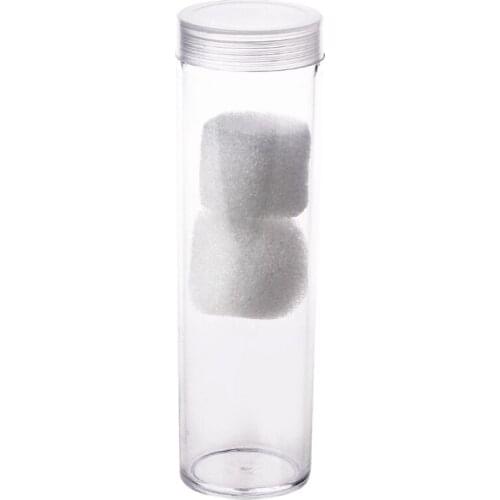Drop Ship. Round Plastic Storage Tube With Screw On Cap For 27mm Coins Or Holder Capsules