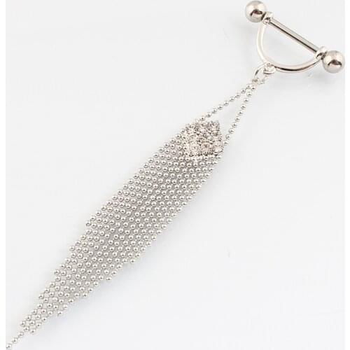 Retail 2 pieces/lot fashion Nipple ring Nickel-free Body Piercing jewelry 14G 316L surgical steel bar TAIERS