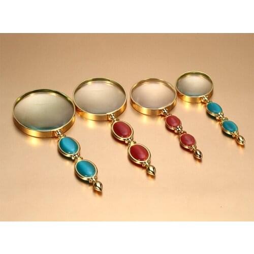 Handheld Jewelry Magnifying Glass Elderly People Reading Newspaper Helping Hand Magnifier With Handle Gift Loupe 3x 4x 5x