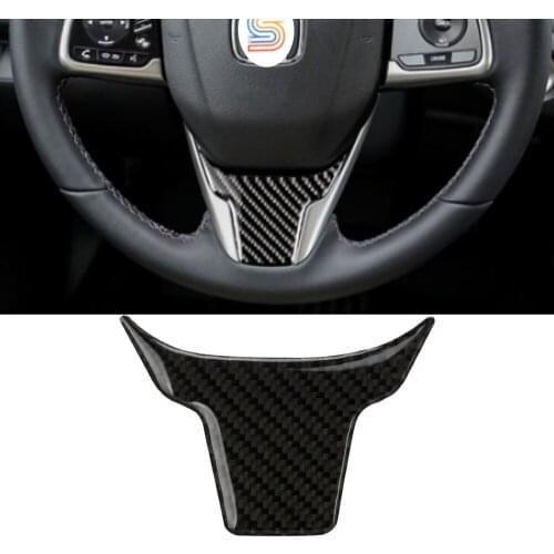 Senzeal 1PCS Carbon Fiber Steering Wheel Cover Trim Fit for Honda 10th Gen Civic 2016 2017 2018 2019 2020