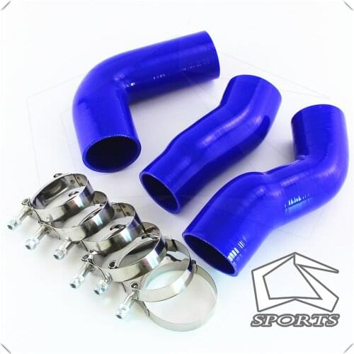 Silicone Intercooler Turbo Pipe Hose W/ T-Clamps Kit Fits For BMW E60 E61 530d 525d