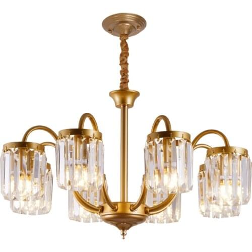 Nordic flush mounted Led Chandelier Lamp Bar Hotel Crystal Chandelier Lights Luxury living room Ceiling Lustre Dining room lamps