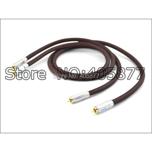 Pair 1M Venture audio cable interconnect cable DIY with Nakamichi rca plug cable