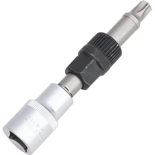 T50 Alternator Pulley Socket Bit With 33 Teeth Tool Alternator Pulley Center Bolt Remover Socket