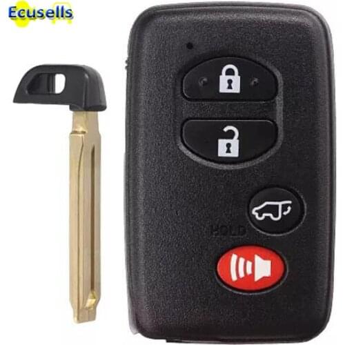 3+1 button Smart Remote Key FSK 312MHz 5290-ID74-WD03 WD04 for Lexus for Toyota Crown 2010-2013 with TOY48 Emergency Key