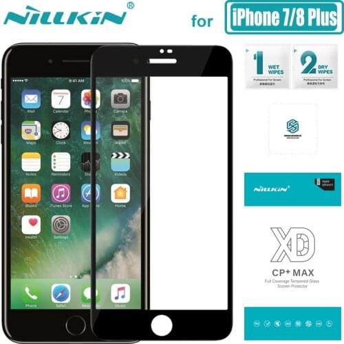 For iPhone 8 7 Plus Glass Nillkin XD CP+ Max Full Cover 3D Tempered Glass Screen Protector for iPhone 8 7 Plus Nilkin Glass Flim