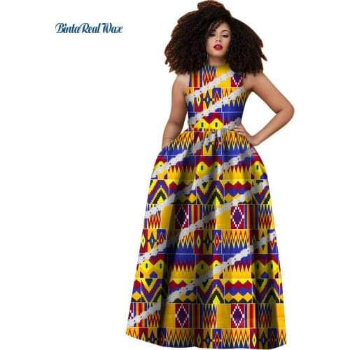 Summer Lace Print Dresses Women Custom Clothing Bazin Riche Dashiki African Wax Dresses for Women Party WY2906