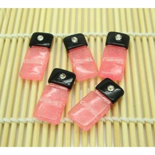 20Pcs Pink Makeup Lipstick Resin Crafts Kawaii Bead Flatback Cabochon Fridge Magnet Scrapbook DIY Accessories Buttons