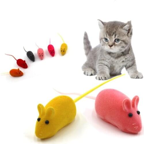 3 PC Colorful Mouse Cat Toys for Indoor Cats Interative Pet Toys for Kittens Stuffed Toy with Sound Stree-relief Training