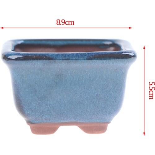 Bonsai Flowerpot Ceramic Craft Plant Pot Planter Chinese Style Desktop Flower Pot For Garden Yard Living Room Balcony