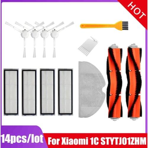 Main Brush Side Brush HEPA Filter Mop Cloth for Xiaomi Mijia 1C STYTJ01ZHM Mi Robot Vacuum-Mop SKV4093GL parts Accessories