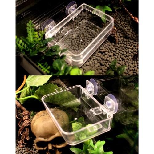 Transparent Reptile Feeding Dish Food Water Bowl for Reptiles & Amphibians Anti-escape Worm Dish Reptile Feeding Box