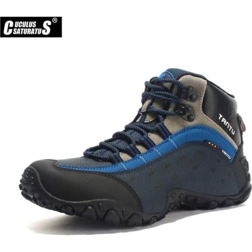 Waterproof Hiking Shoes For Men Suede Mountain Climbing Shoes Quality Outdoor Trekking Shoes Breathable Hiking Hunting Boots