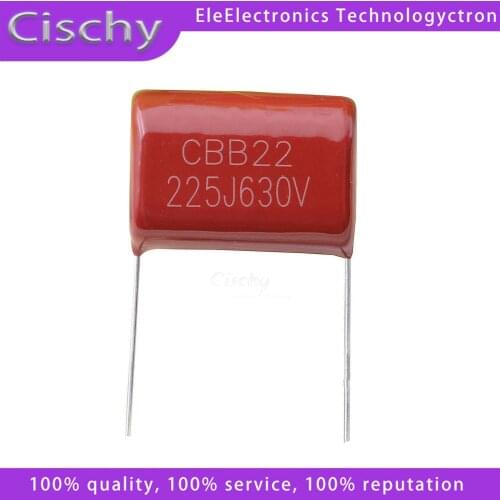 10PCS 630V225J CBB Pitch 25MM 2.2UF 2200NF 225 630V 225J CBB Polypropylene Film Capacitor