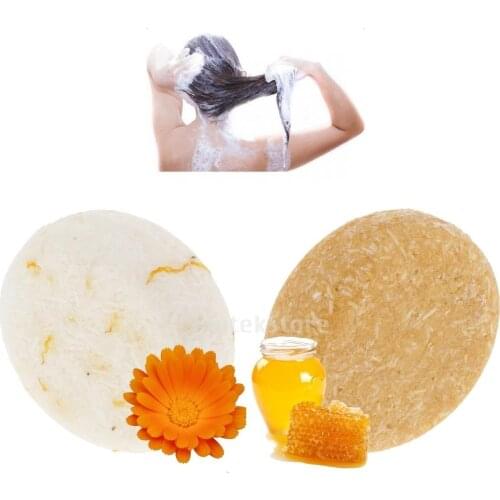 2Pcs Calendula Flower/Honey Shampoo Bar For Dry Damaged Hair Super Nourishing