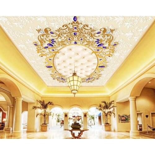 3D ceiling wall paper mural 3d Exquisite European pattern Living room bedroom customize ceiling home decor wallpaper