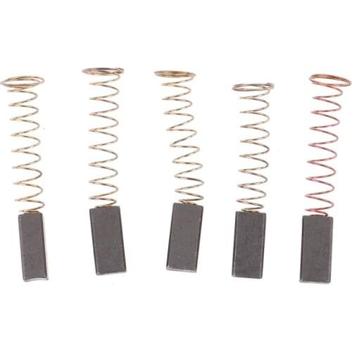 5Pcs Carbon Brushes Wire Leads Generator Generic Electric Motor Brush Replacement 4.5 x 6.5 x 20mm