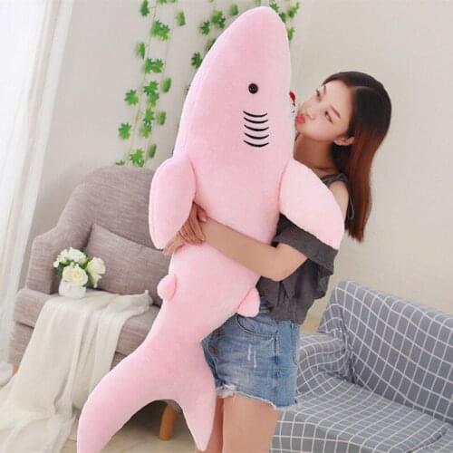50/70/80/100cm Giant Shark Plush Shark Whale Stuffed Fish Ocean Animals Kawaii Doll Toys For Children Kids Cartoon Toy Gift