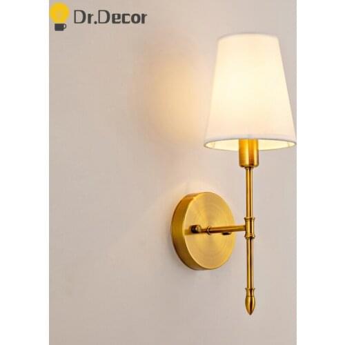 American Retro E14 Led Wall Lamp Modern Living Room Bedroom Bedside Staircase Aisle Indoor Lighting Room Art Lights Decor Lamps